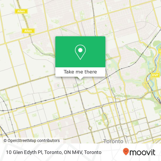 10 Glen Edyth Pl, Toronto, ON M4V map