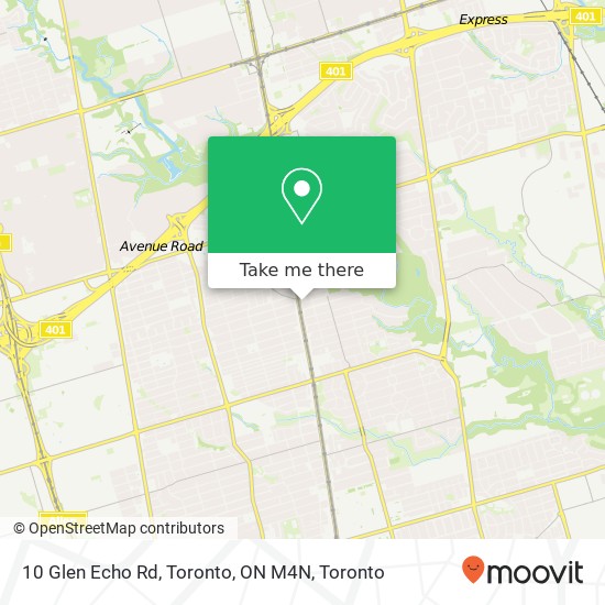 10 Glen Echo Rd, Toronto, ON M4N map