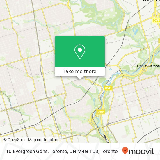 10 Evergreen Gdns, Toronto, ON M4G 1C3 map