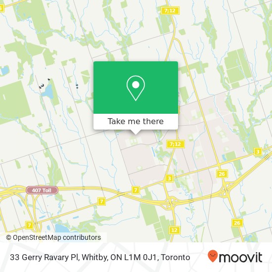 33 Gerry Ravary Pl, Whitby, ON L1M 0J1 map