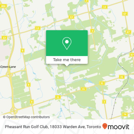 Pheasant Run Golf Club, 18033 Warden Ave map