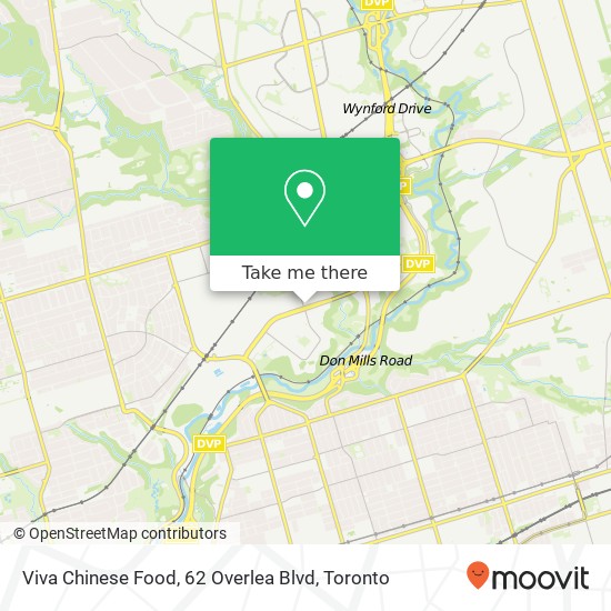 Viva Chinese Food, 62 Overlea Blvd map