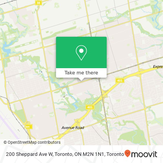 200 Sheppard Ave W, Toronto, ON M2N 1N1 map