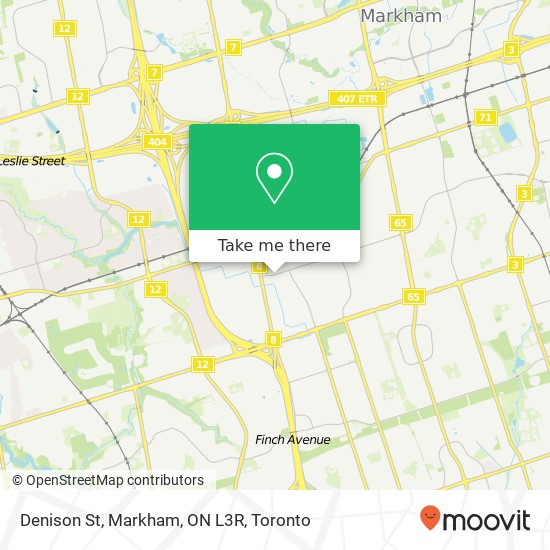 Denison St, Markham, ON L3R map