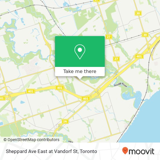 Sheppard Ave East at Vandorf St map