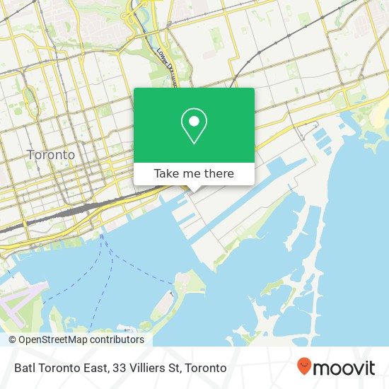 Batl Toronto East, 33 Villiers St map