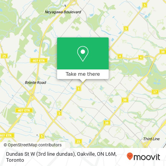 Dundas St W (3rd line dundas), Oakville, ON L6M map