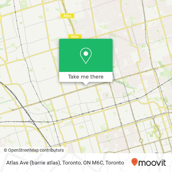 Atlas Ave (barrie atlas), Toronto, ON M6C map