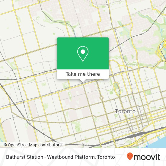 Bathurst Station - Westbound Platform map