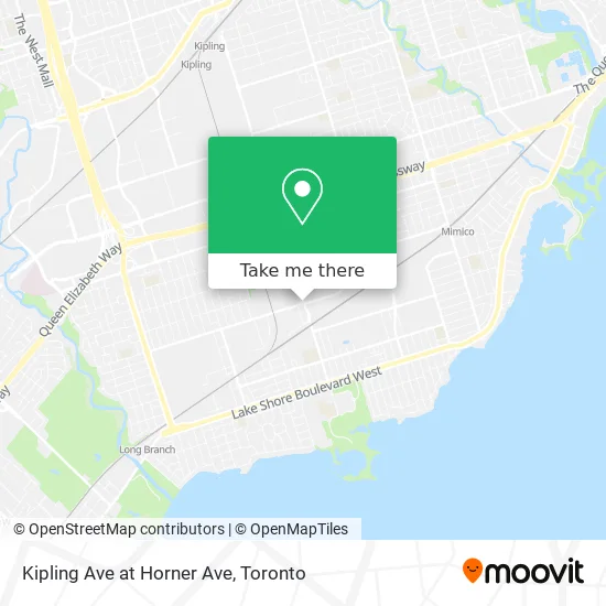 Kipling Ave at Horner Ave map