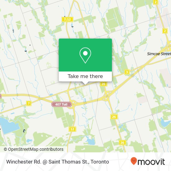 Winchester Rd. @ Saint Thomas St. map