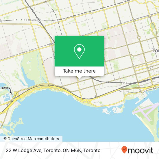 22 W Lodge Ave, Toronto, ON M6K map