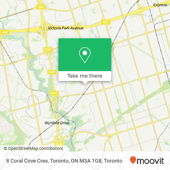 8 Coral Cove Cres, Toronto, ON M3A 1G8 map