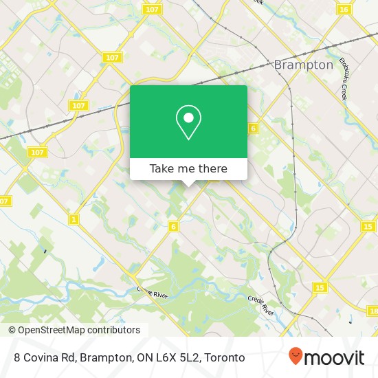 8 Covina Rd, Brampton, ON L6X 5L2 map