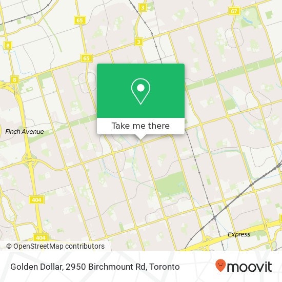 Golden Dollar, 2950 Birchmount Rd map