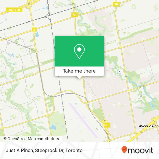 Just A Pinch, Steeprock Dr map