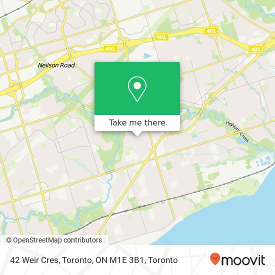 42 Weir Cres, Toronto, ON M1E 3B1 map