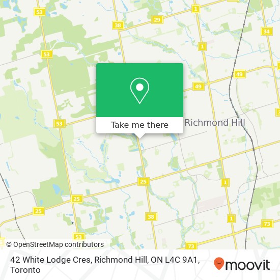 42 White Lodge Cres, Richmond Hill, ON L4C 9A1 map