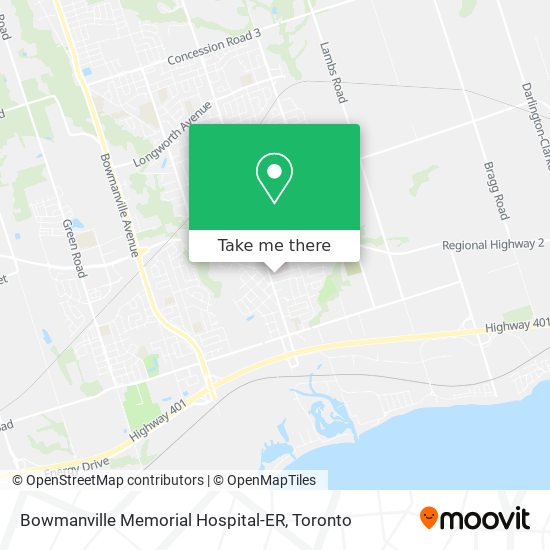 Bowmanville Memorial Hospital-ER map