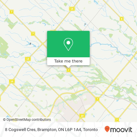 8 Cogswell Cres, Brampton, ON L6P 1A4 map