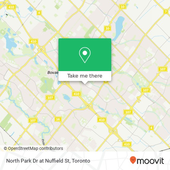 North Park Dr at Nuffield St map