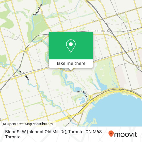Bloor St W (bloor at Old Mill Dr), Toronto, ON M6S map