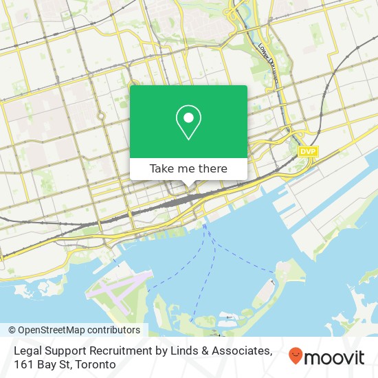 Legal Support Recruitment by Linds & Associates, 161 Bay St map