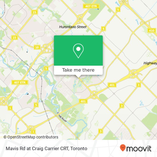 Mavis Rd at Craig Carrier CRT map