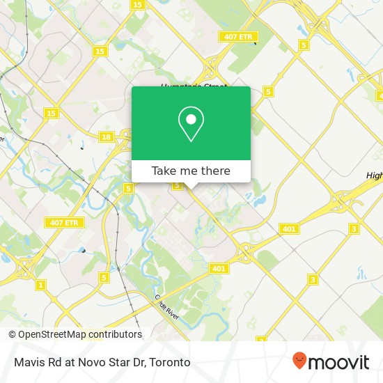 Mavis Rd at Novo Star Dr map