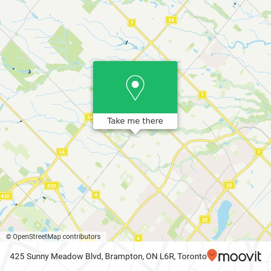 425 Sunny Meadow Blvd, Brampton, ON L6R map