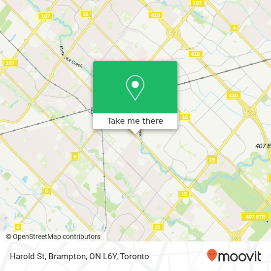 Harold St, Brampton, ON L6Y map