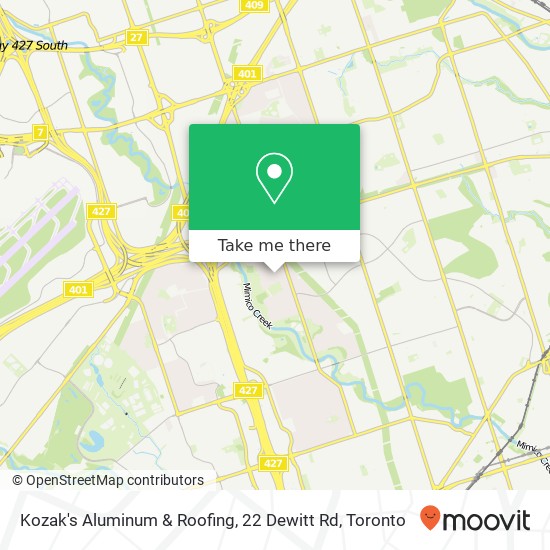 Kozak's Aluminum & Roofing, 22 Dewitt Rd map