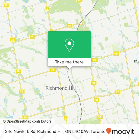 346 Newkirk Rd, Richmond Hill, ON L4C 0A9 map