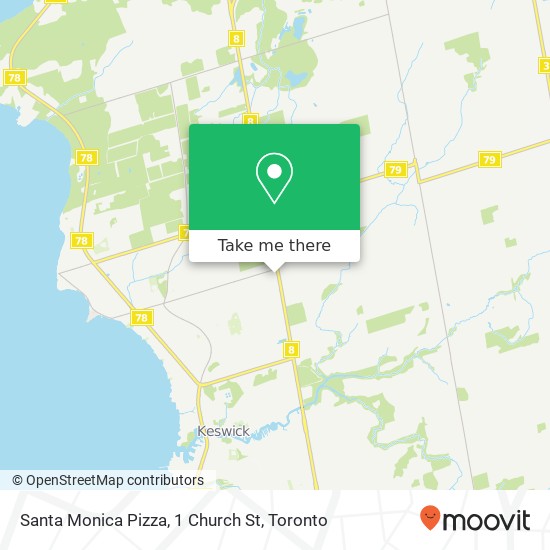 Santa Monica Pizza, 1 Church St map