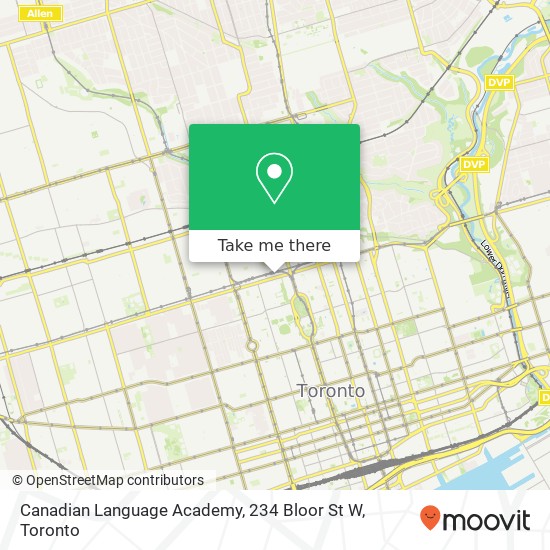 Canadian Language Academy, 234 Bloor St W plan