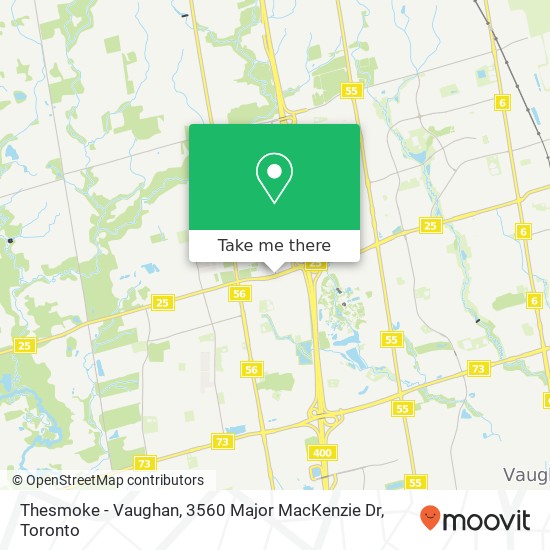 Thesmoke - Vaughan, 3560 Major MacKenzie Dr map