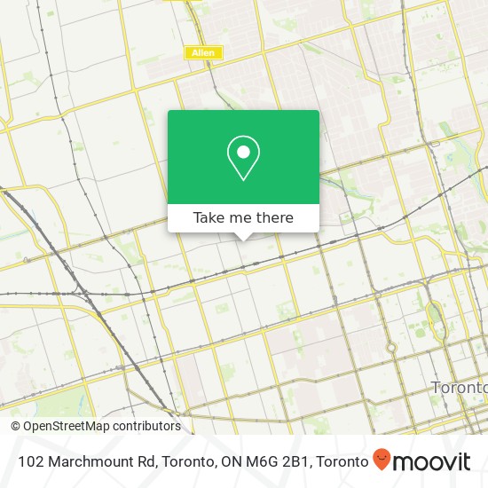 102 Marchmount Rd, Toronto, ON M6G 2B1 map