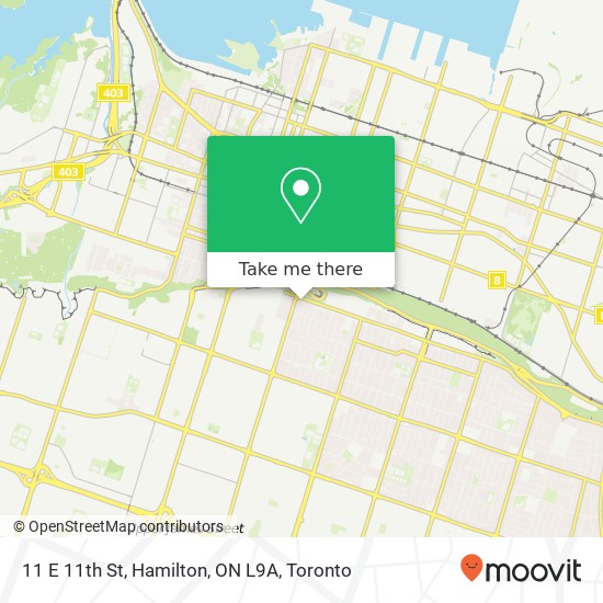 11 E 11th St, Hamilton, ON L9A map