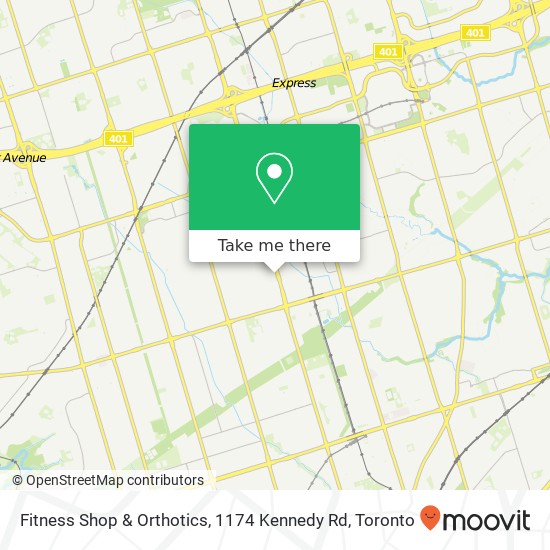 Fitness Shop & Orthotics, 1174 Kennedy Rd map