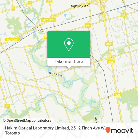 Hakim Optical Laboratory Limited, 2512 Finch Ave W map