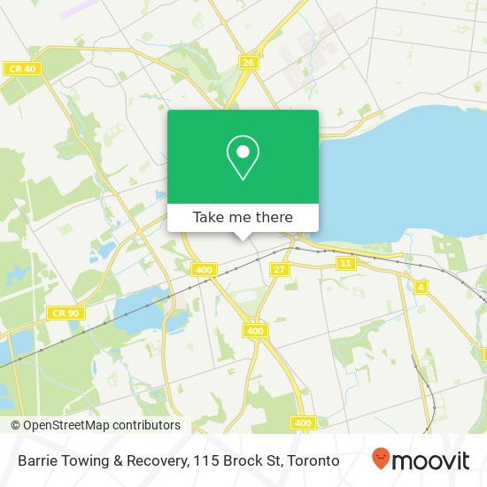 Barrie Towing & Recovery, 115 Brock St plan