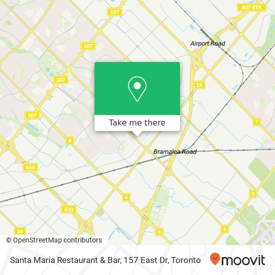 Santa Maria Restaurant & Bar, 157 East Dr map