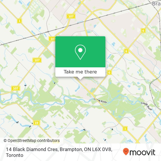 14 Black Diamond Cres, Brampton, ON L6X 0V8 map
