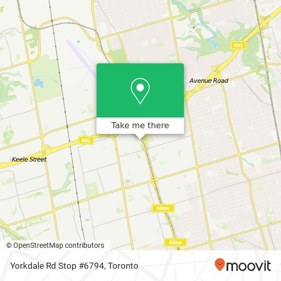Yorkdale Rd Stop #6794 map