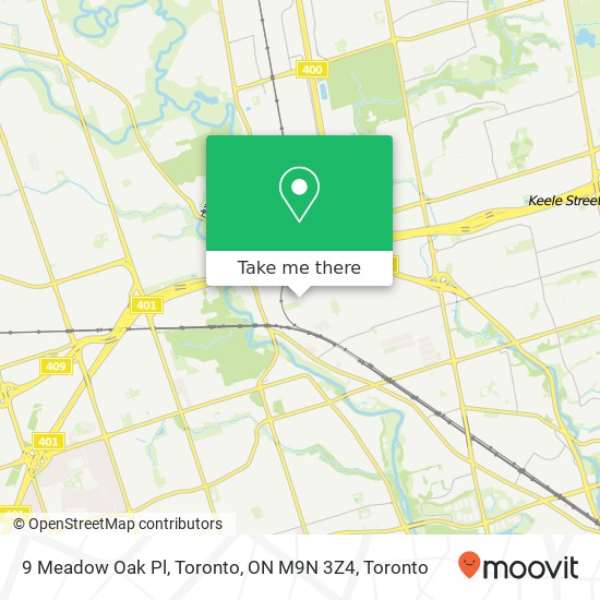 9 Meadow Oak Pl, Toronto, ON M9N 3Z4 map