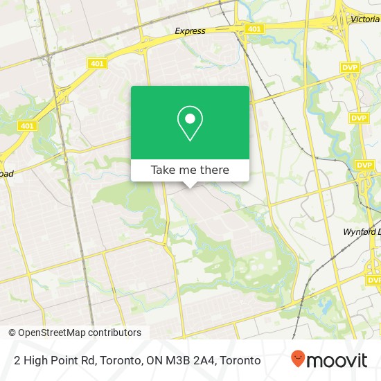 2 High Point Rd, Toronto, ON M3B 2A4 map