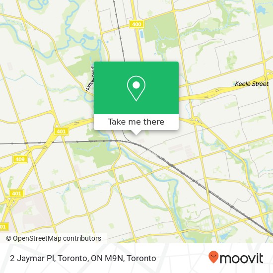 2 Jaymar Pl, Toronto, ON M9N map