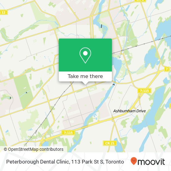 Peterborough Dental Clinic, 113 Park St S map