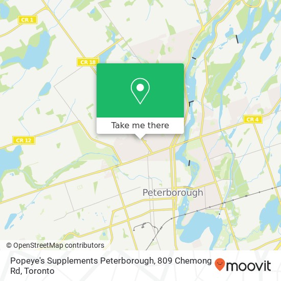 Popeye's Supplements Peterborough, 809 Chemong Rd map