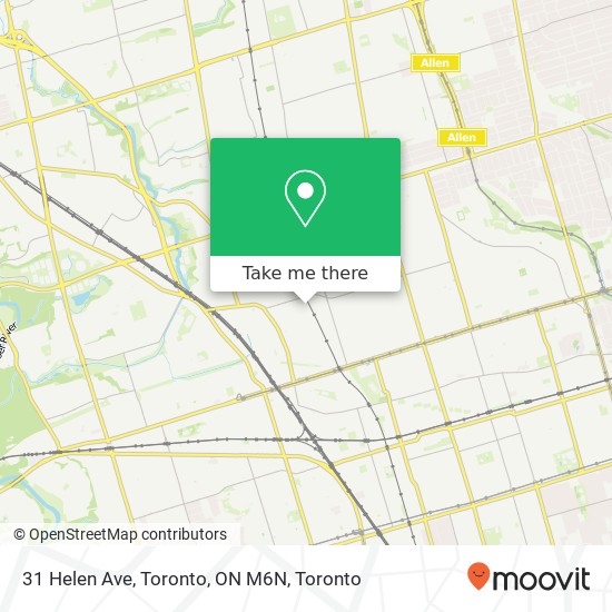 31 Helen Ave, Toronto, ON M6N map